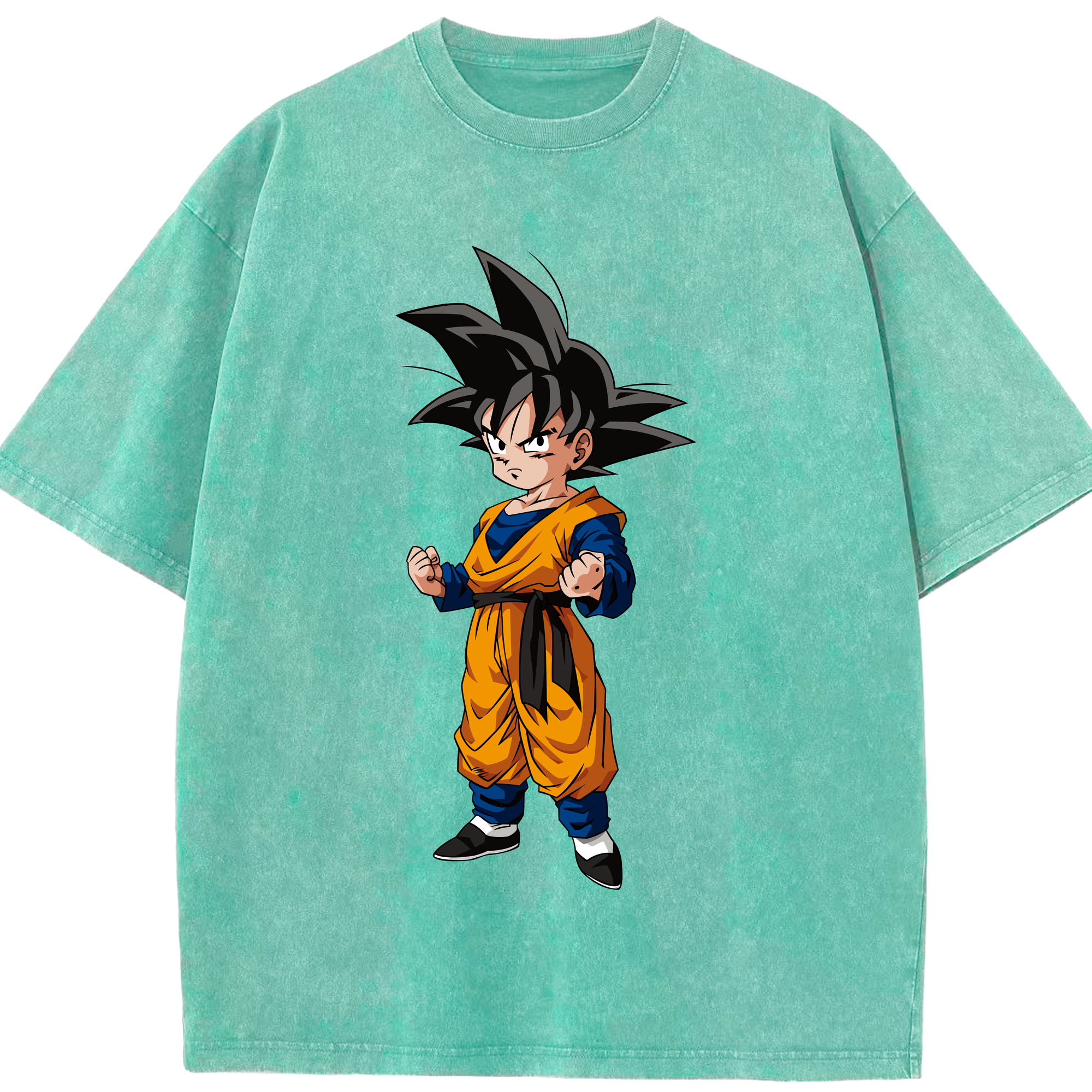 （画像用） ドラゴンボール 孫悟空（そん ごくう）Son Goku カカロット DRAGON BALL Kakarotto 綿100% ヴィンテージ風 半袖Tシャツ（フロントプリント）
